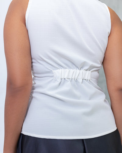 Hazel Workwear Top -White