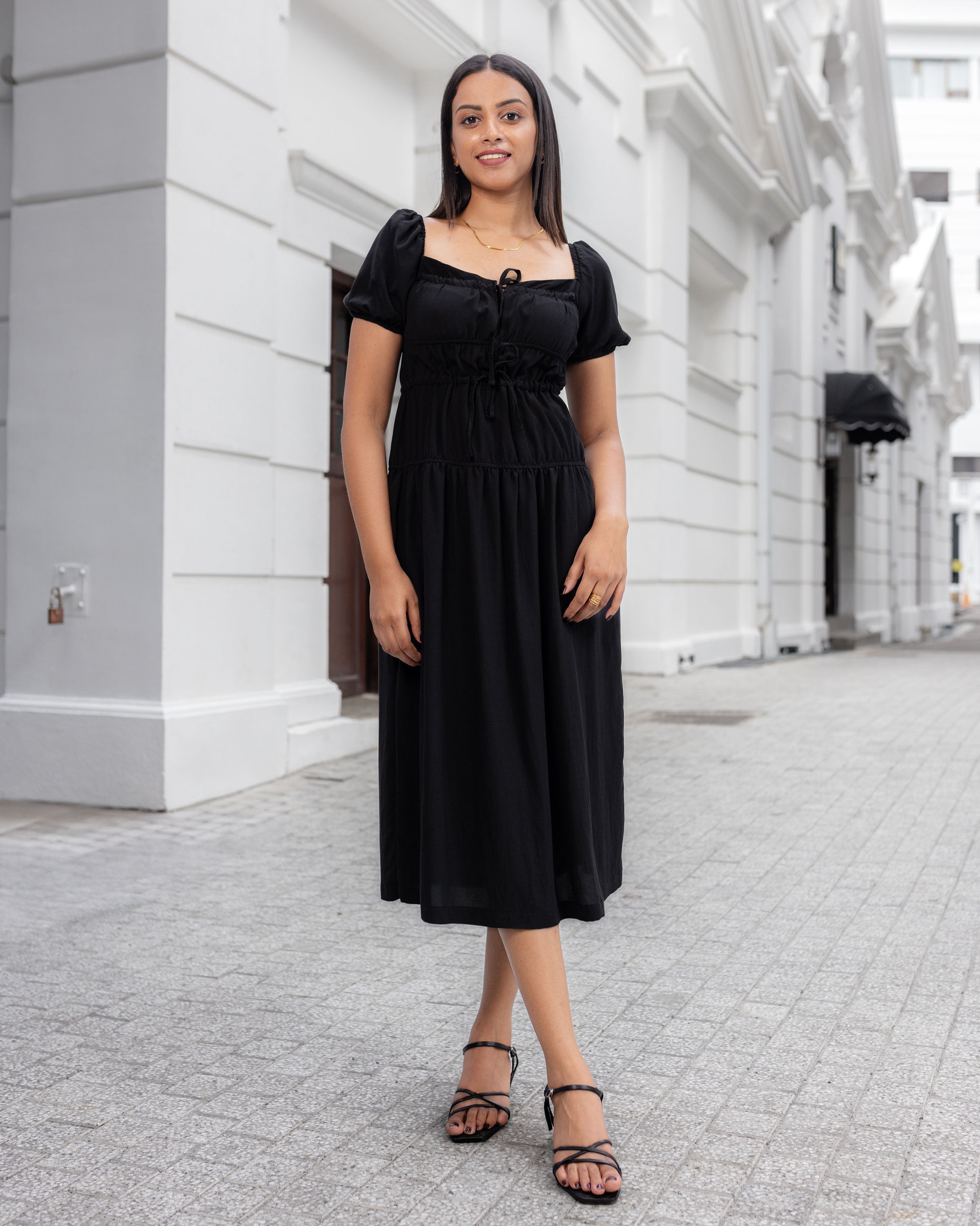 Briar Bustier Maxi Dress - Black