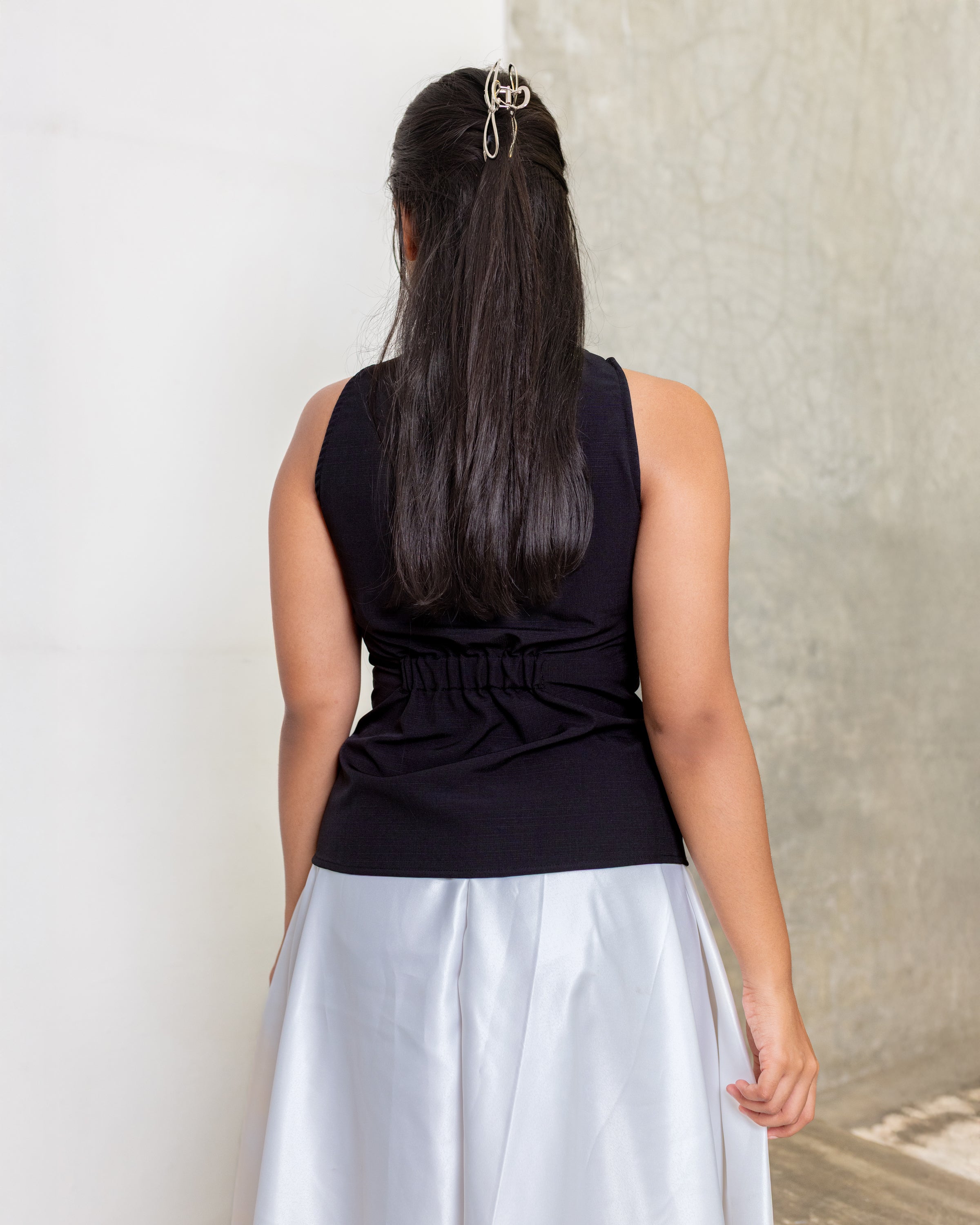 Hazel Workwear Top - Black