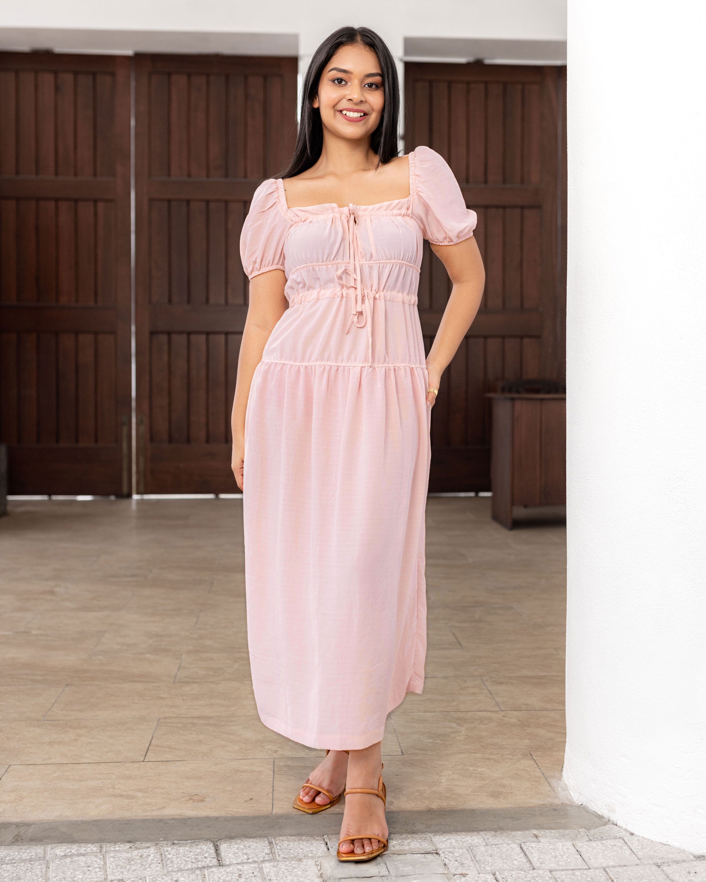 Briar Bustier Maxi Dress - Bush pink