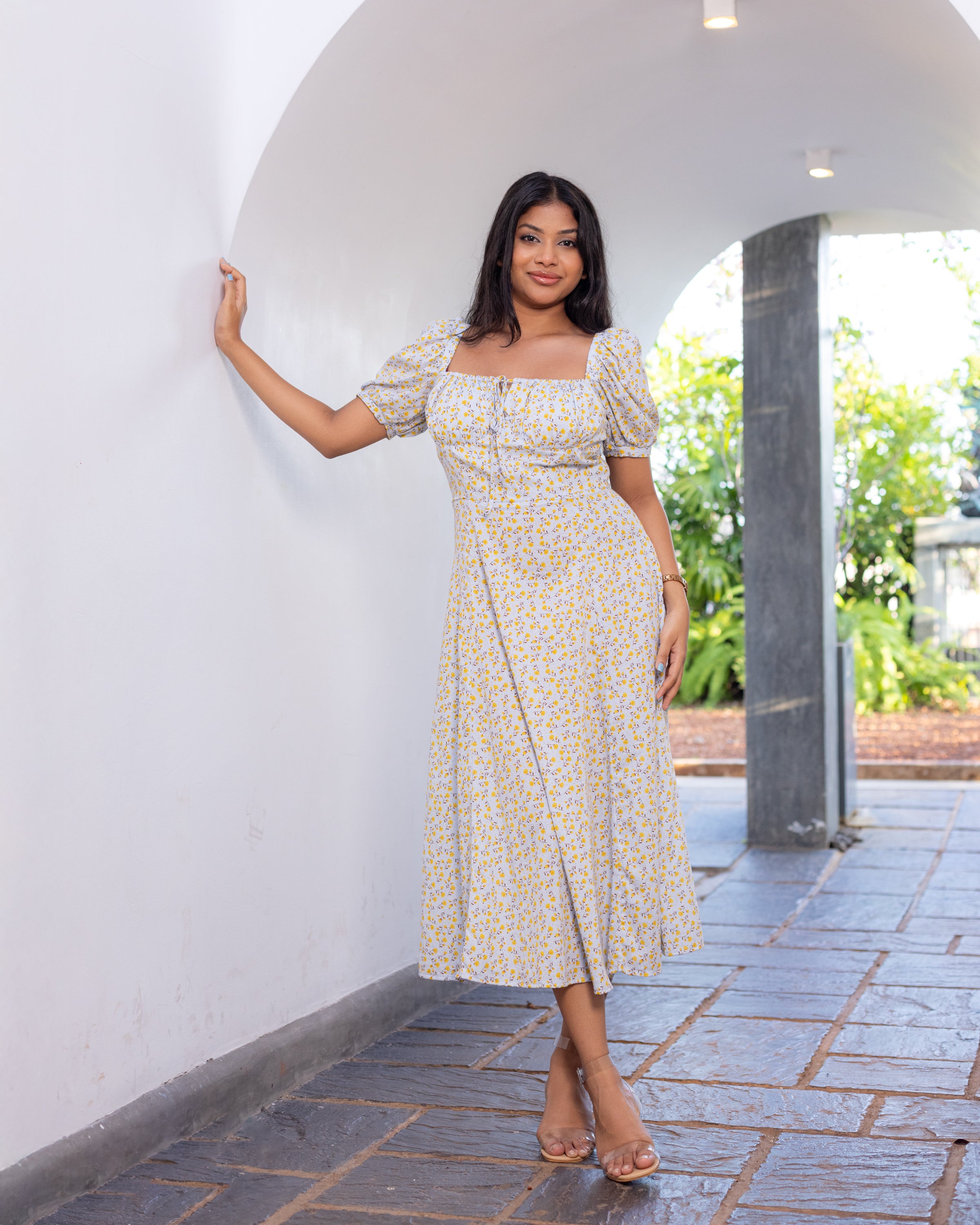 Island Muse Bustier Midi Dress
