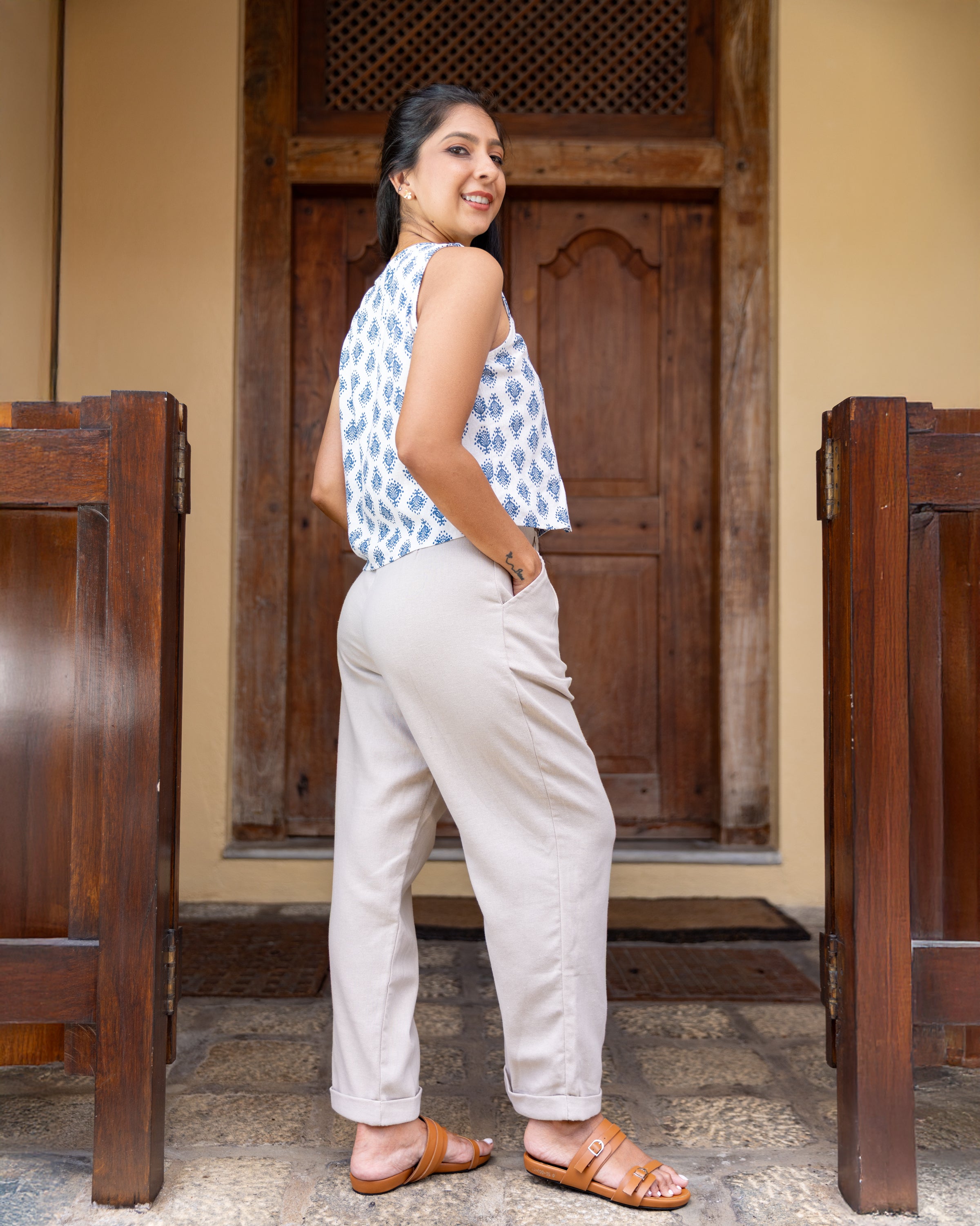 Tanya Workwear Pant - Beige