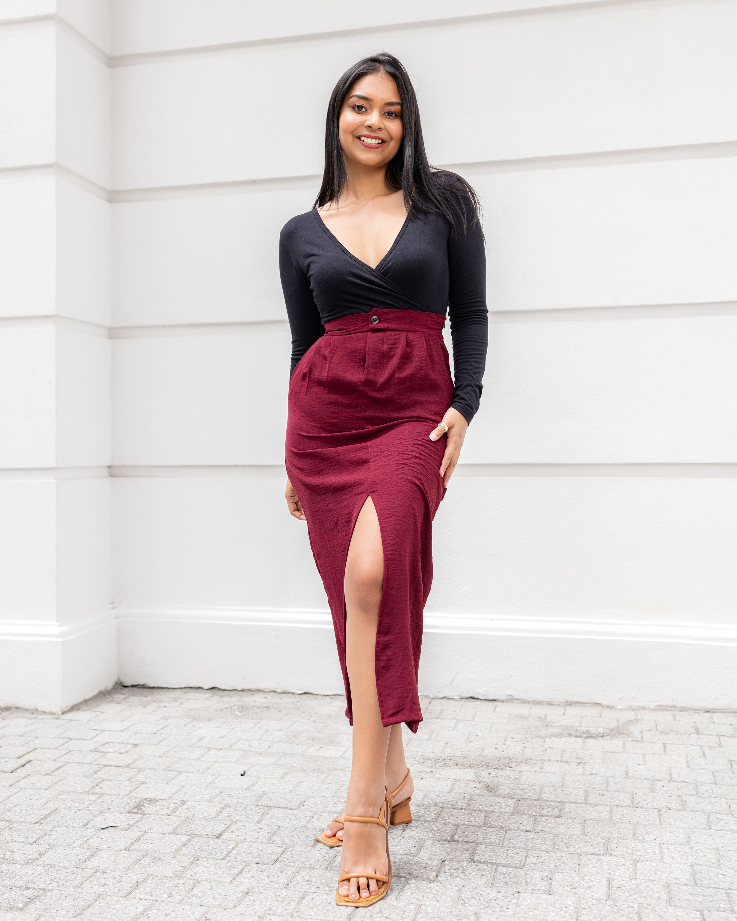 Harley Skirt - Maroon