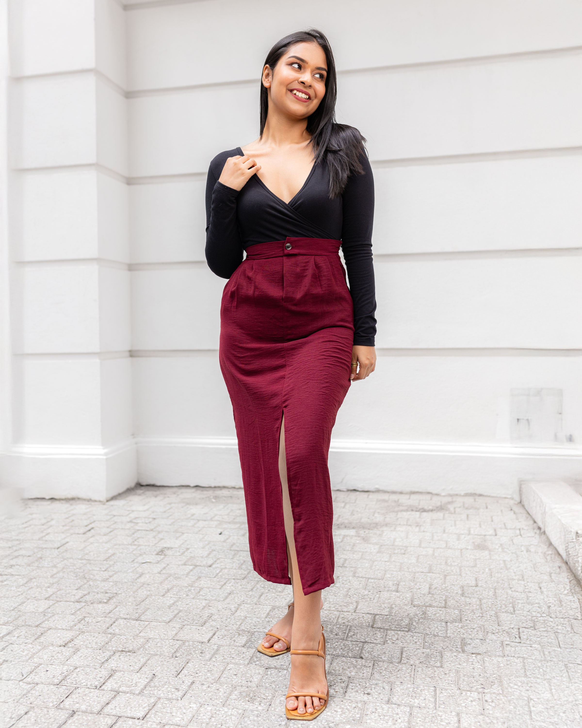 Harley Skirt - Maroon