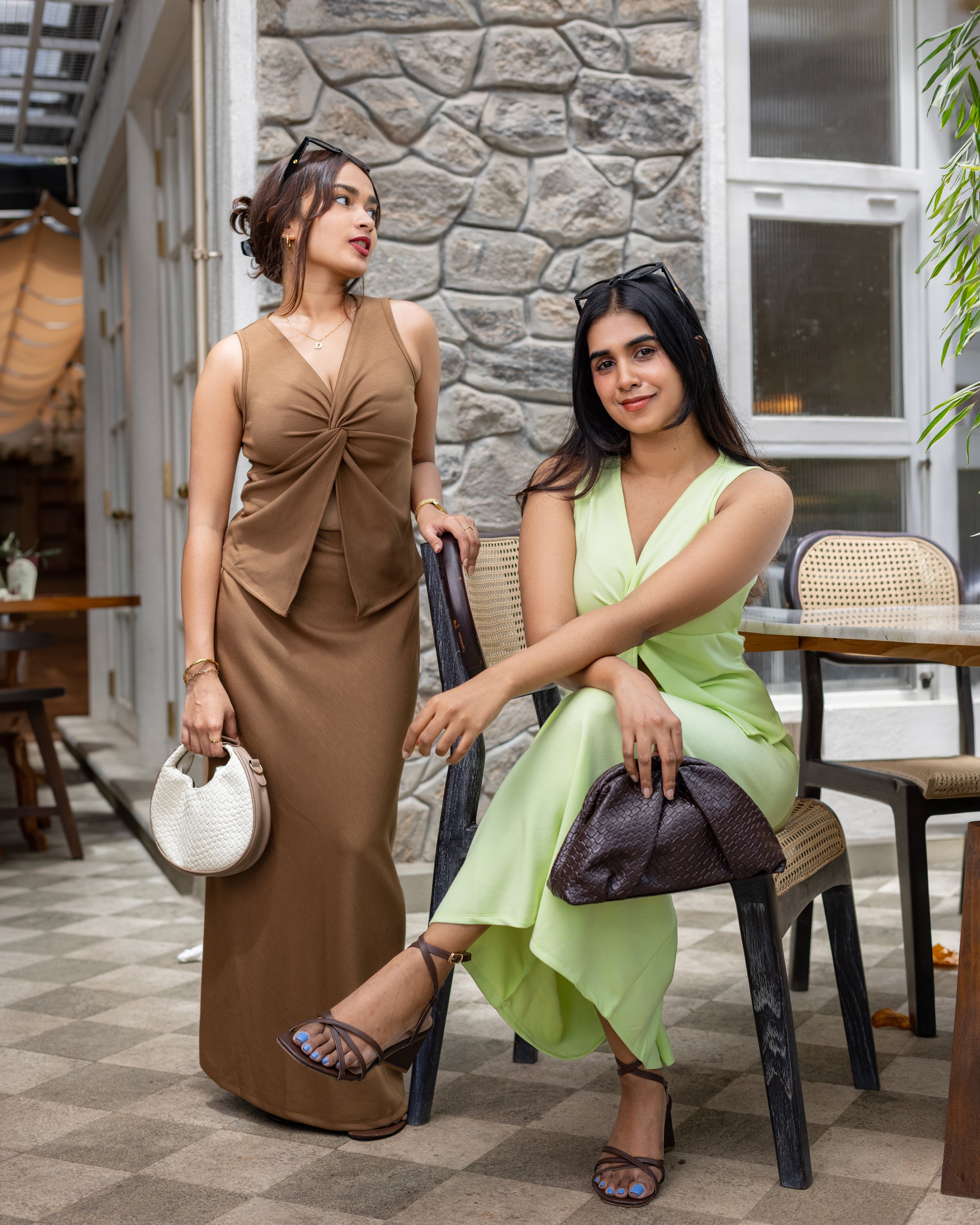 Elina Bias skirt - Light Green