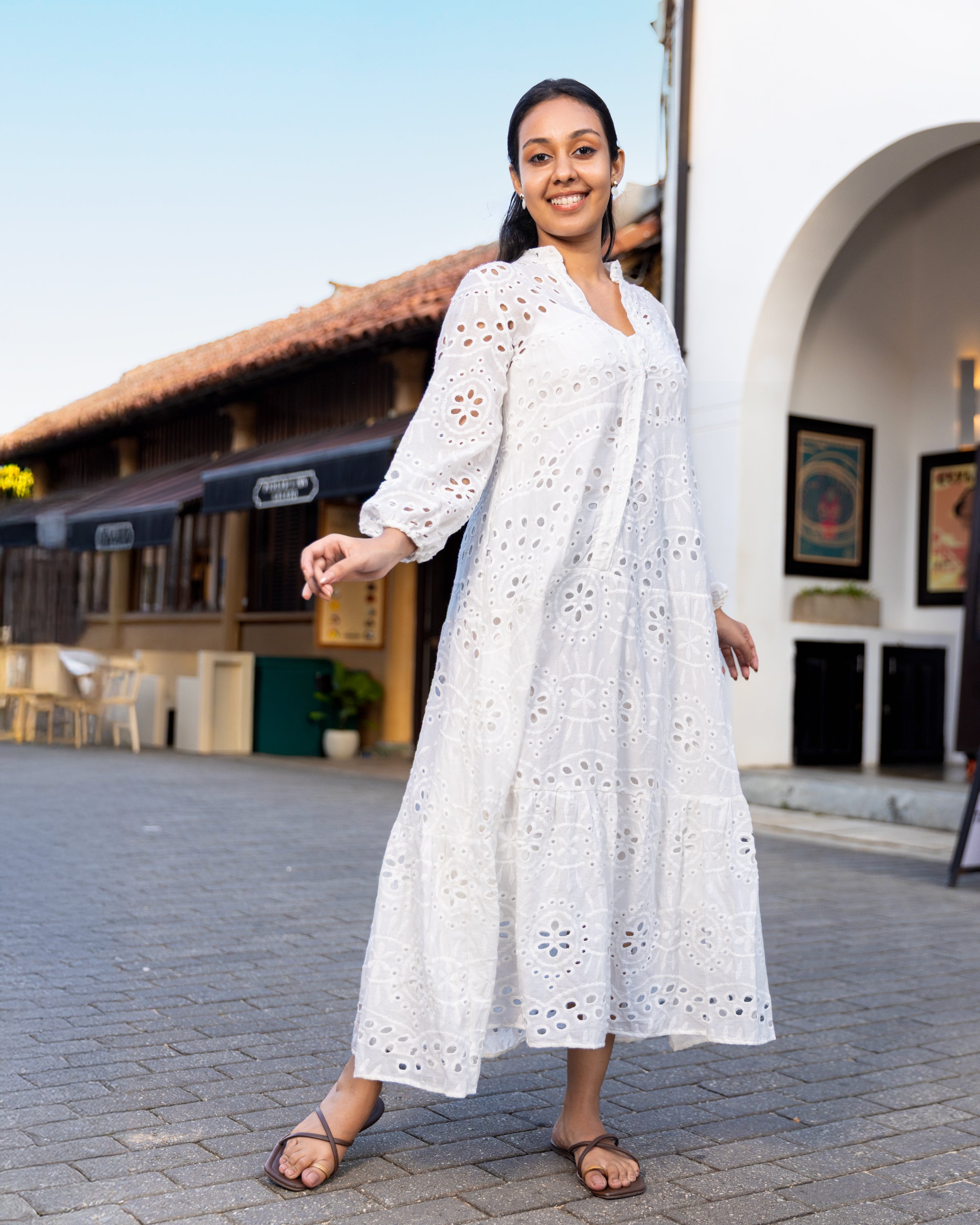 Love Dove Cutlon Maxi Dress with Petticoat