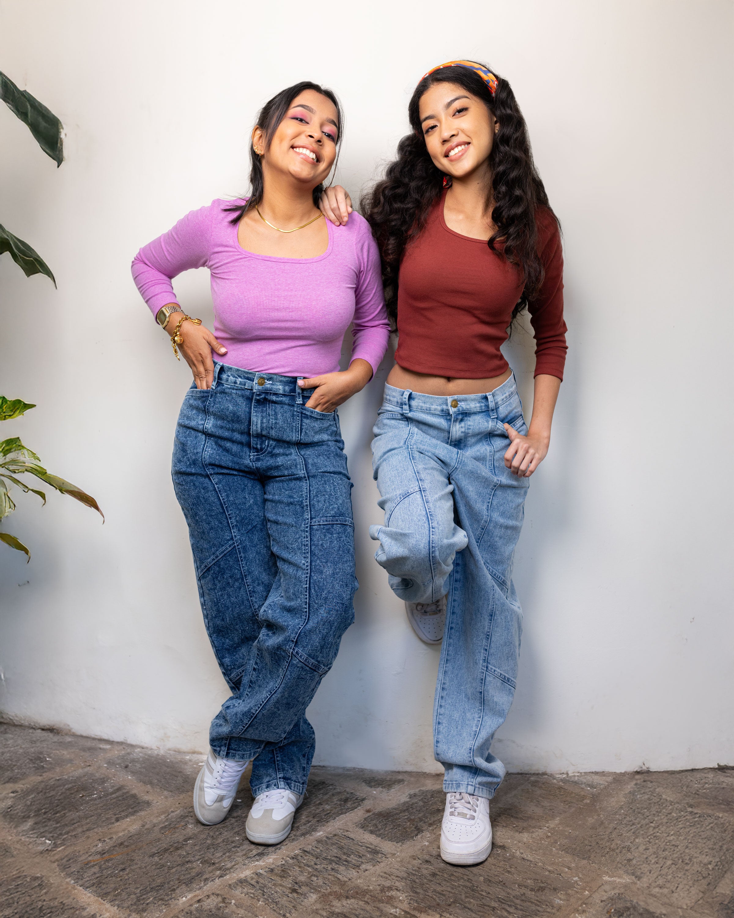 Kimberly Sleeved Ribbed Top- Rustic red