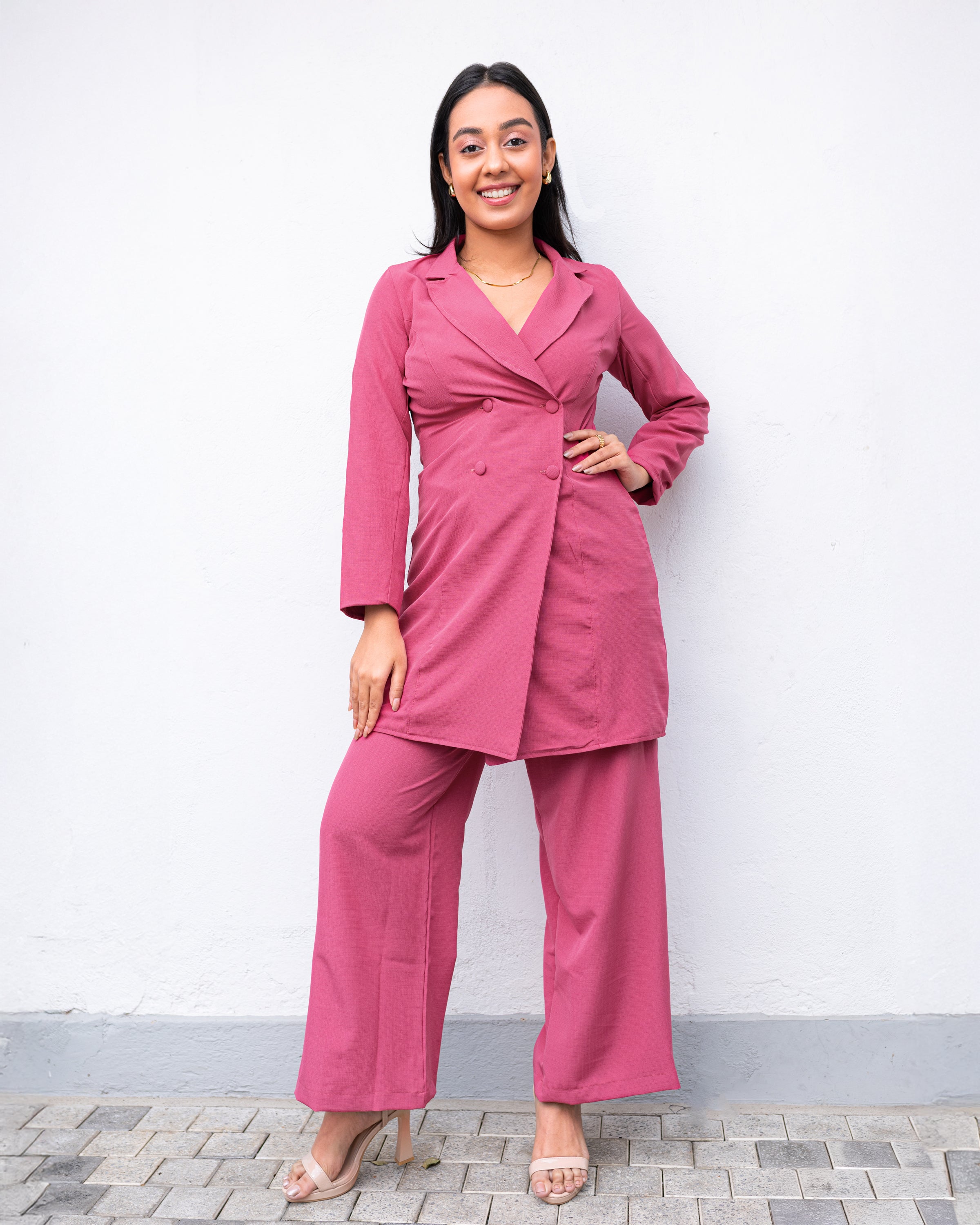 Rosa Blazer Dress- Pink