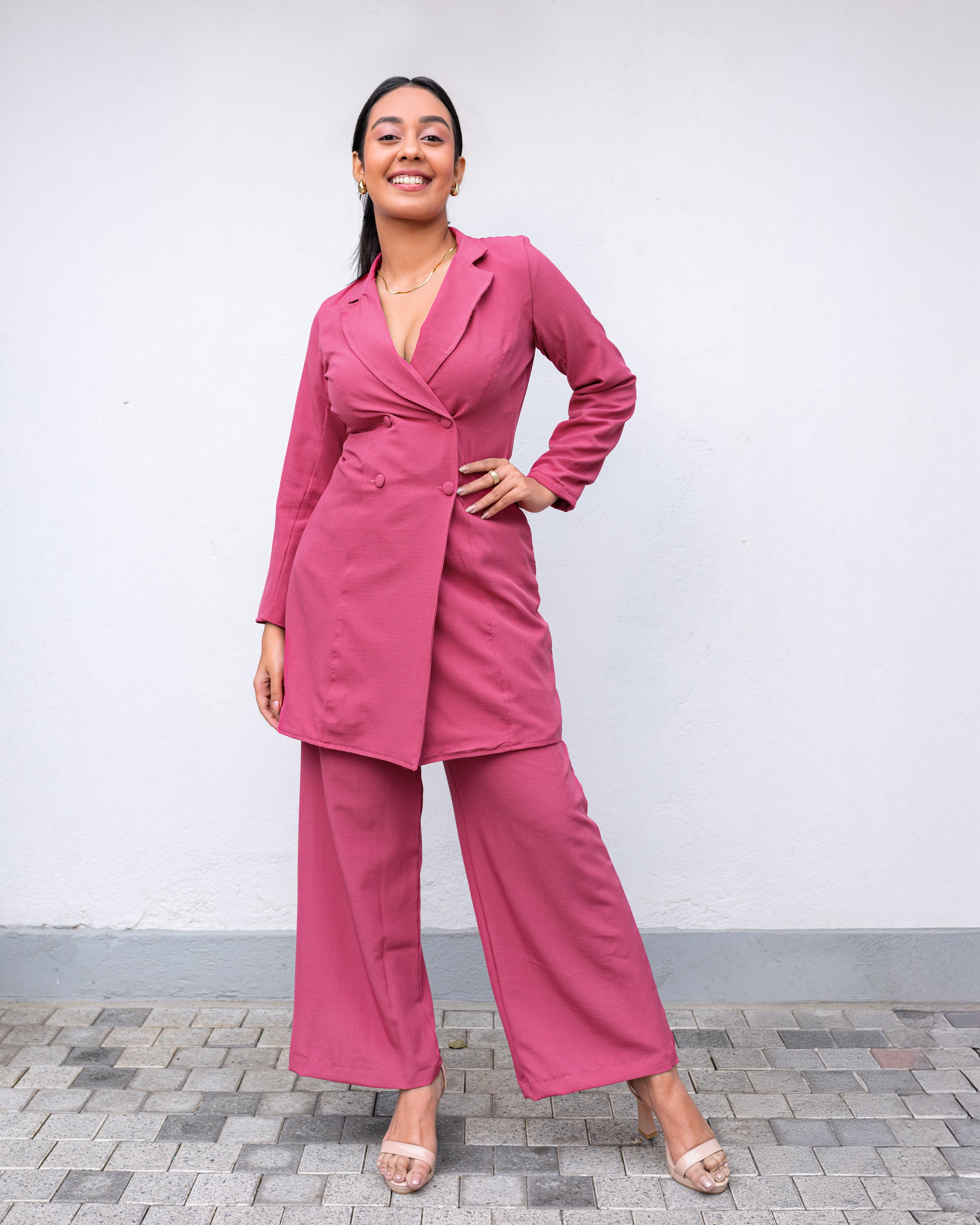 Rosa Blazer Dress- Pink