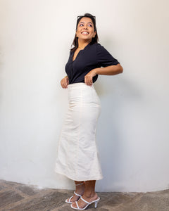 Ramona Midi Skirt -  White