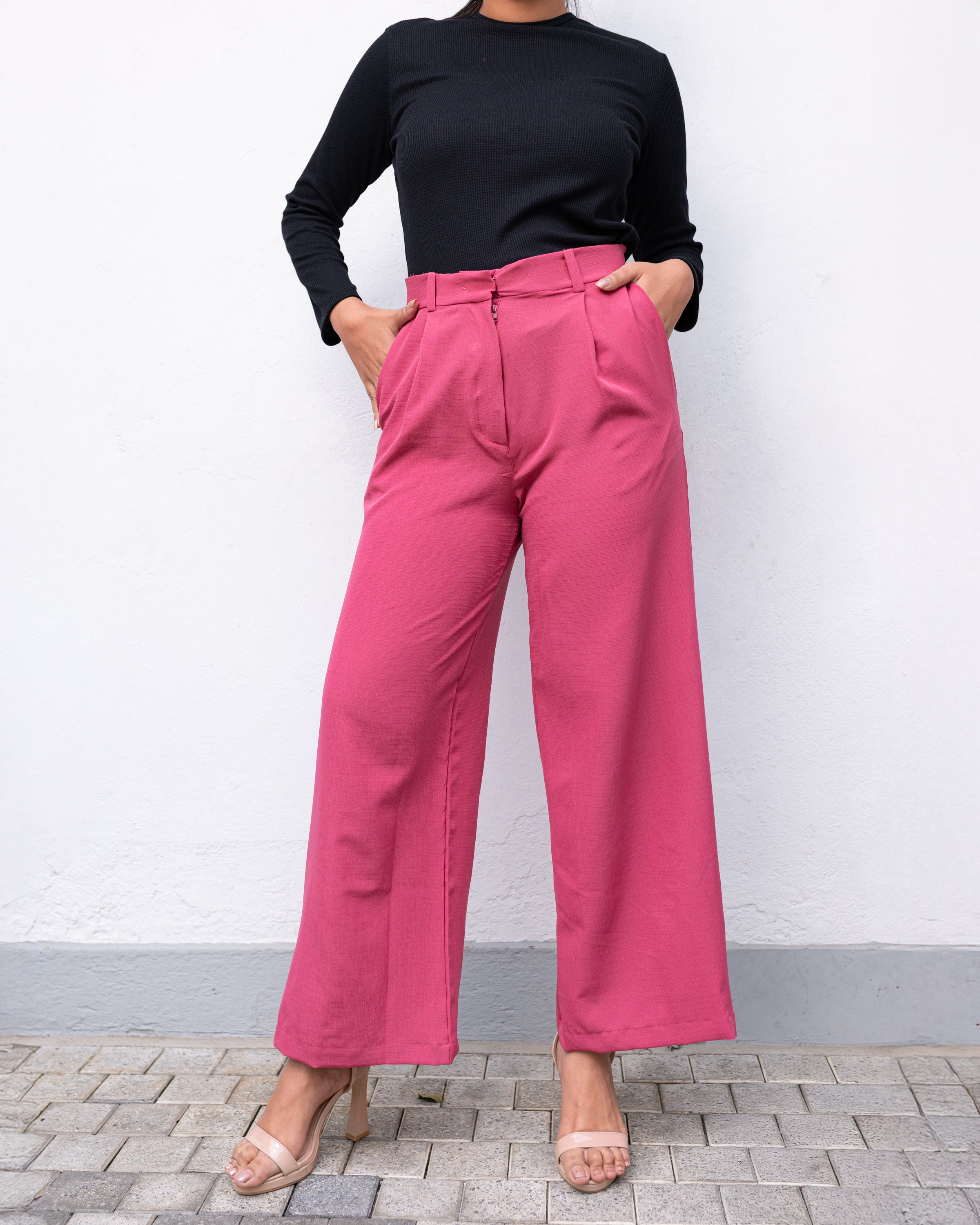 Chloe straight leg pant - Pink