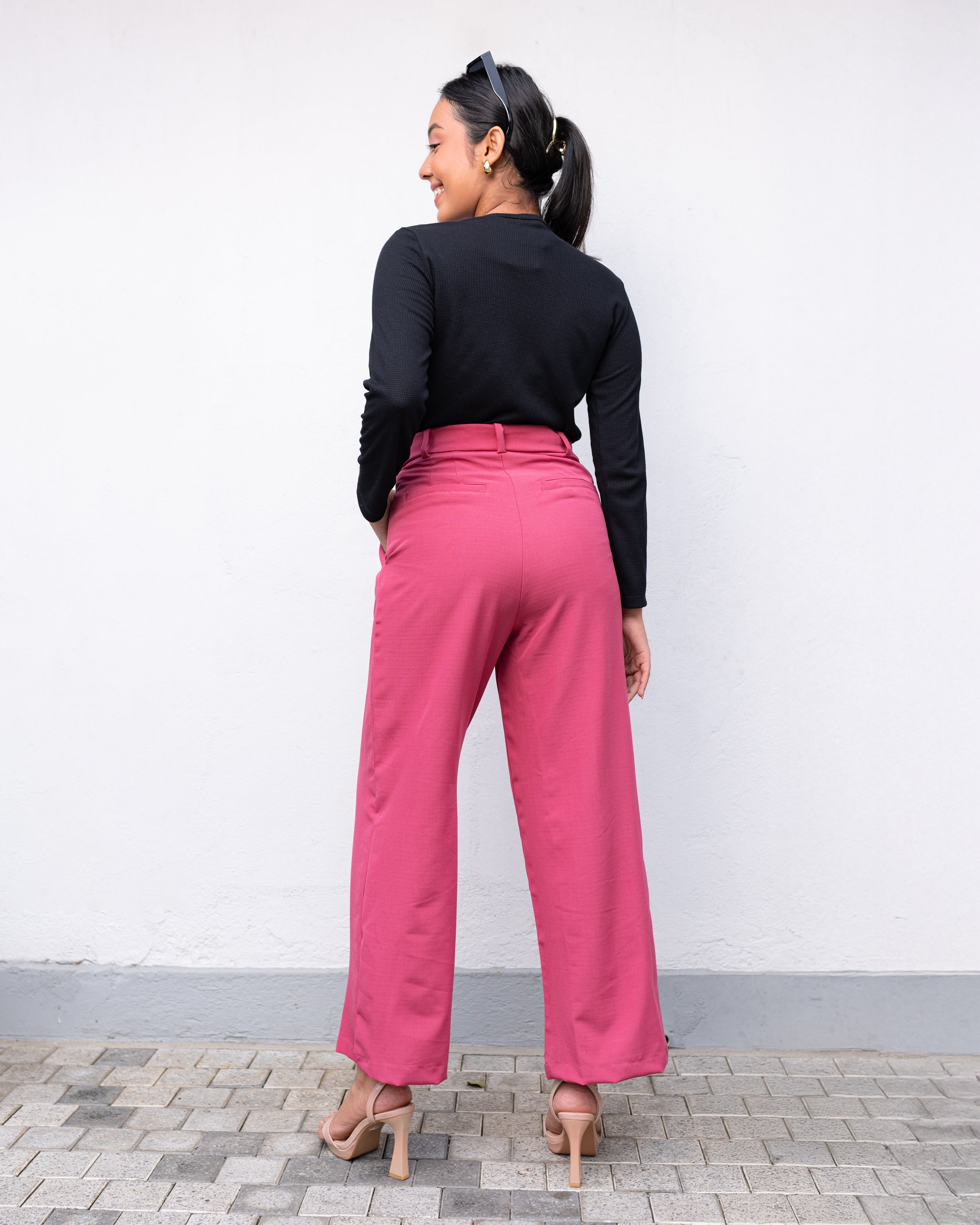 Chloe straight leg pant - Pink