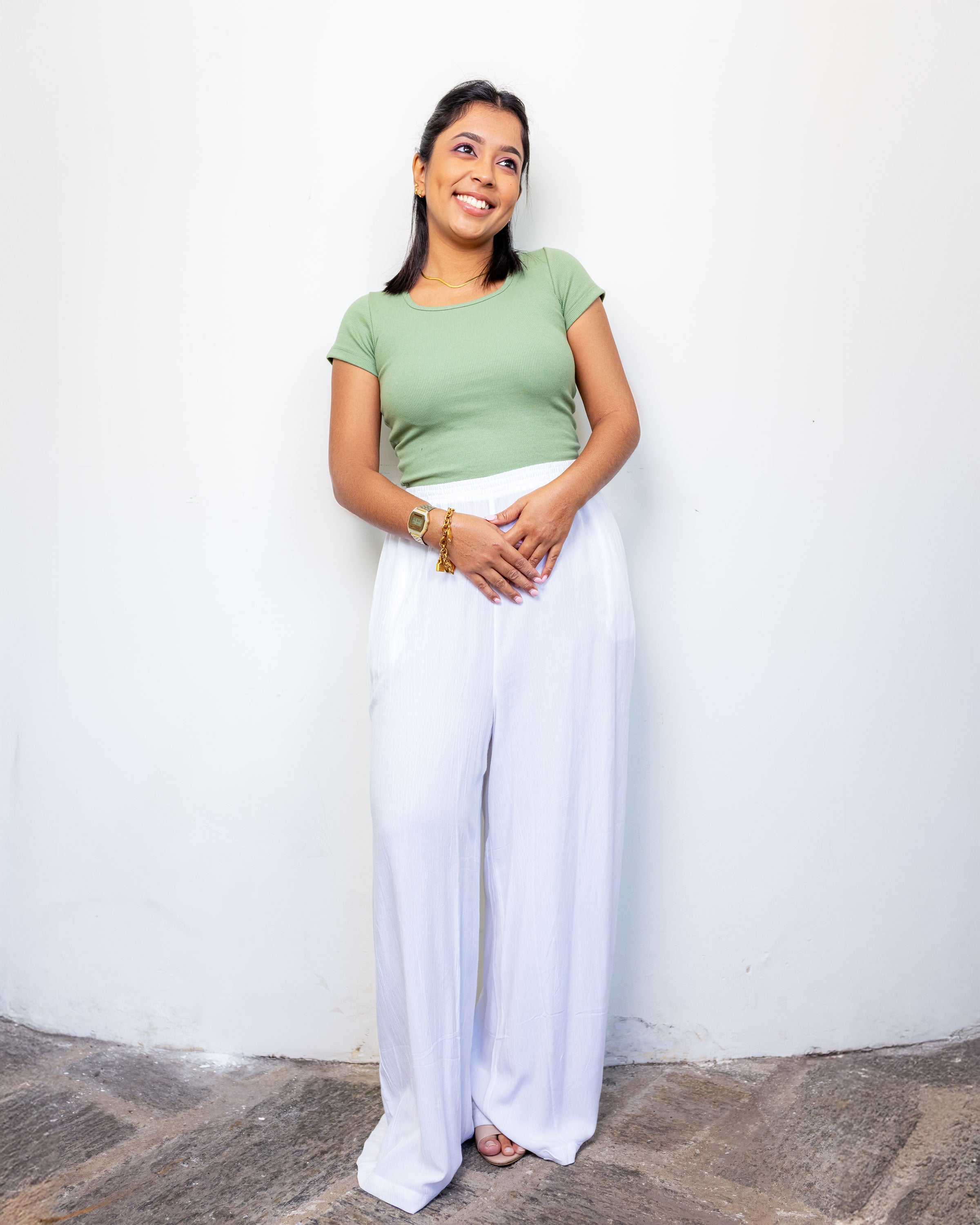 Just Ribb It Ribbed Top -Sage Green