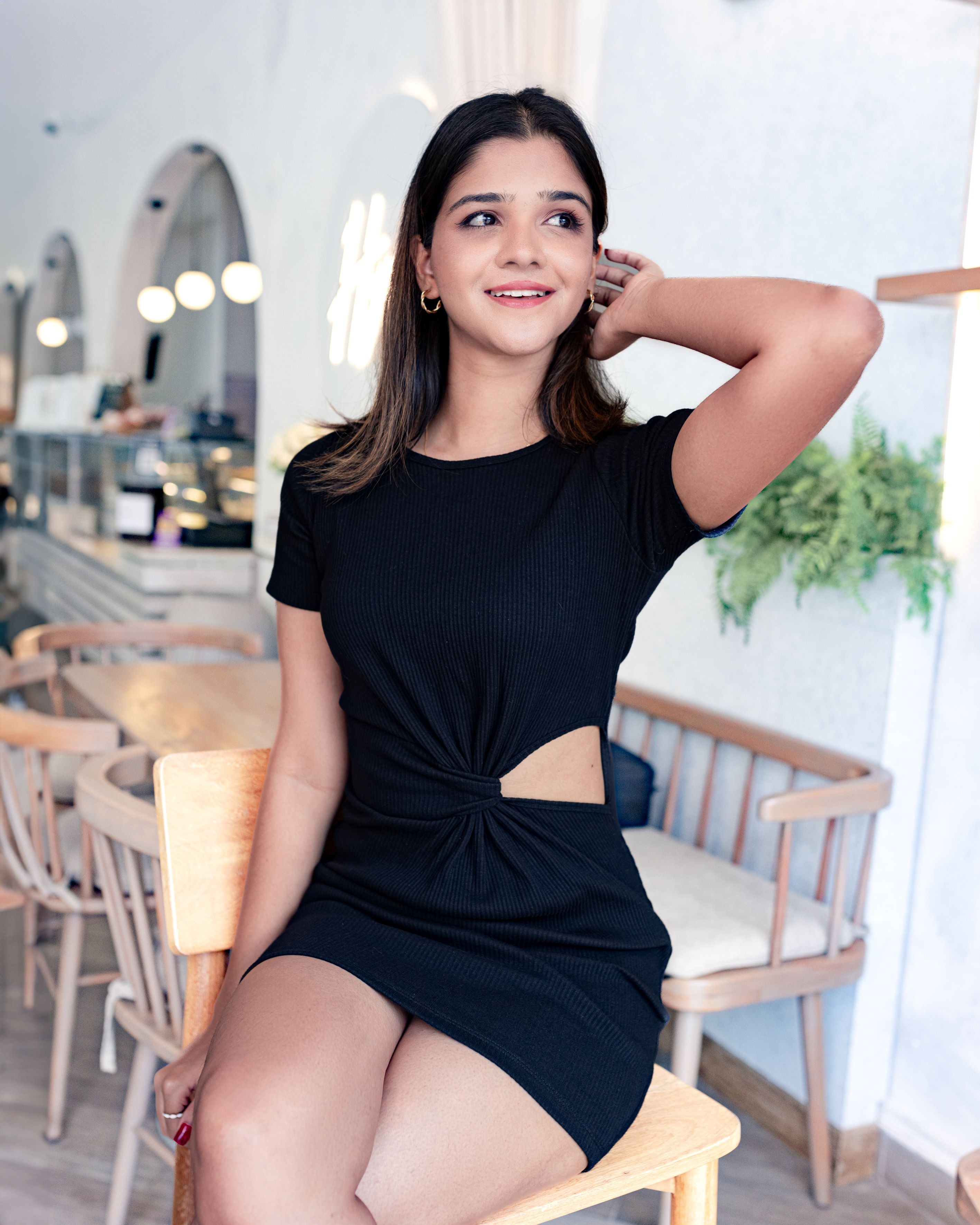 mary kate mini dress in black Princess Polly Women's Kato Long Sleeve Body-Con Minidress - Black