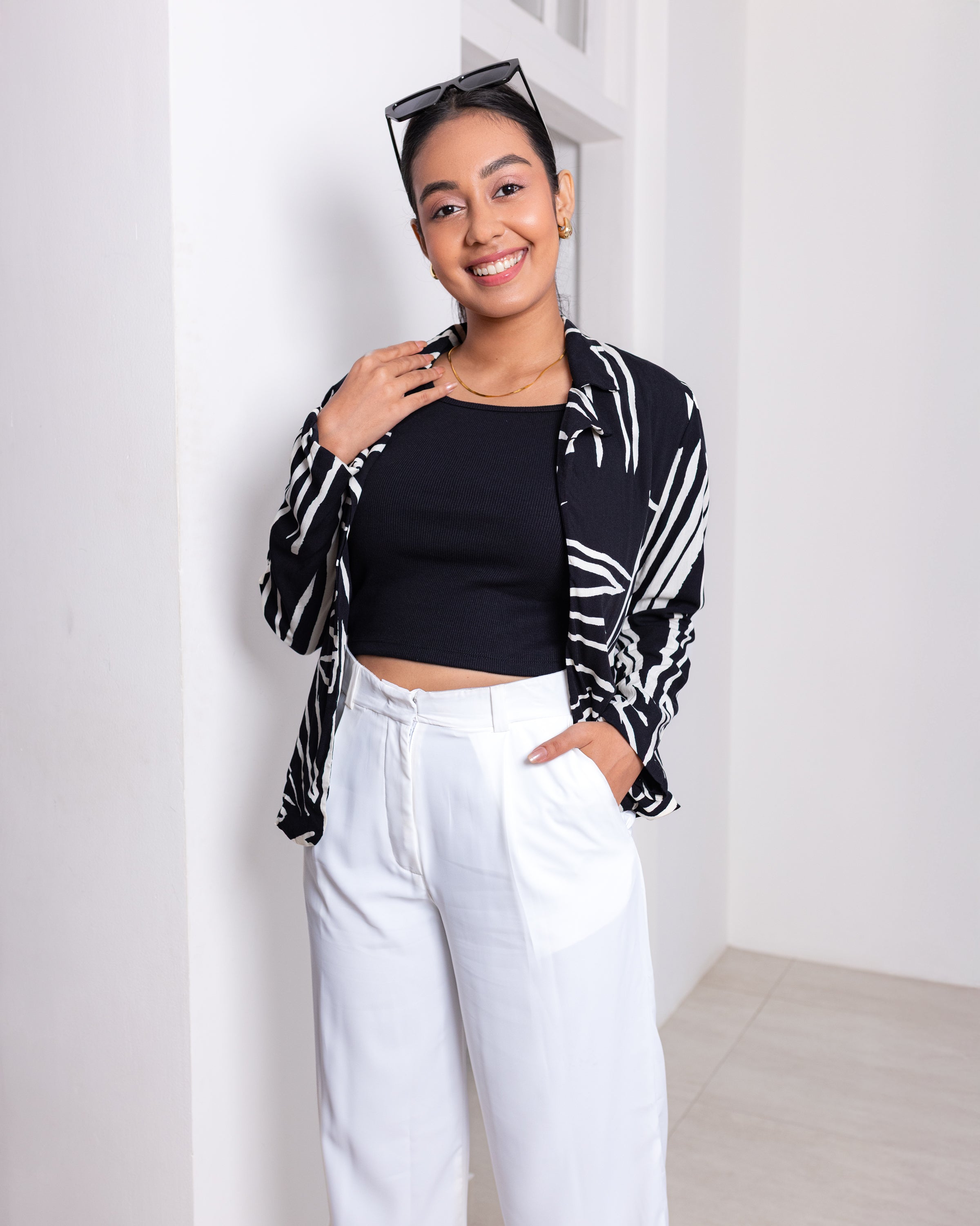 Chloe straight leg pant - White