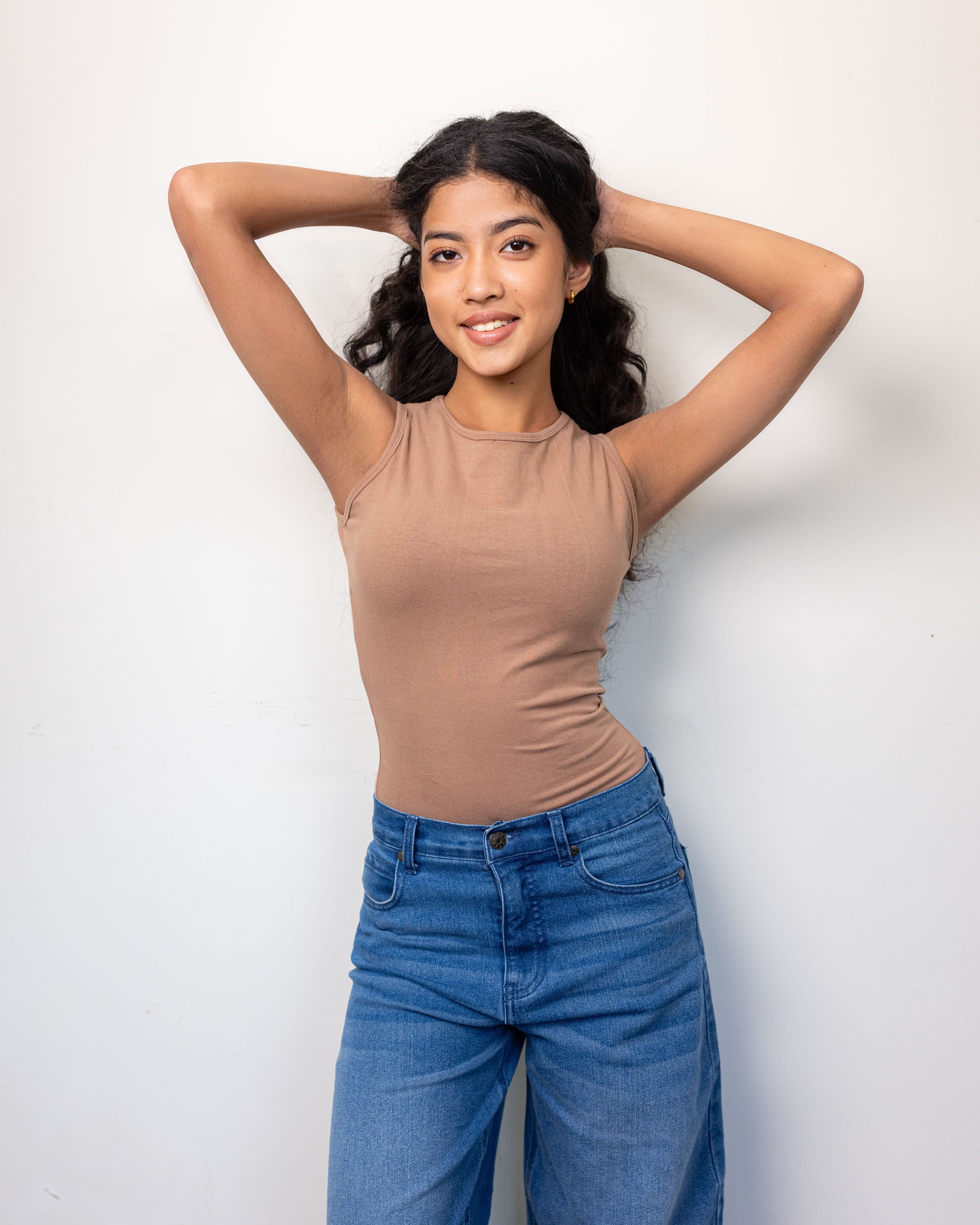 Cali Sleeveless Bodysuit - Beige