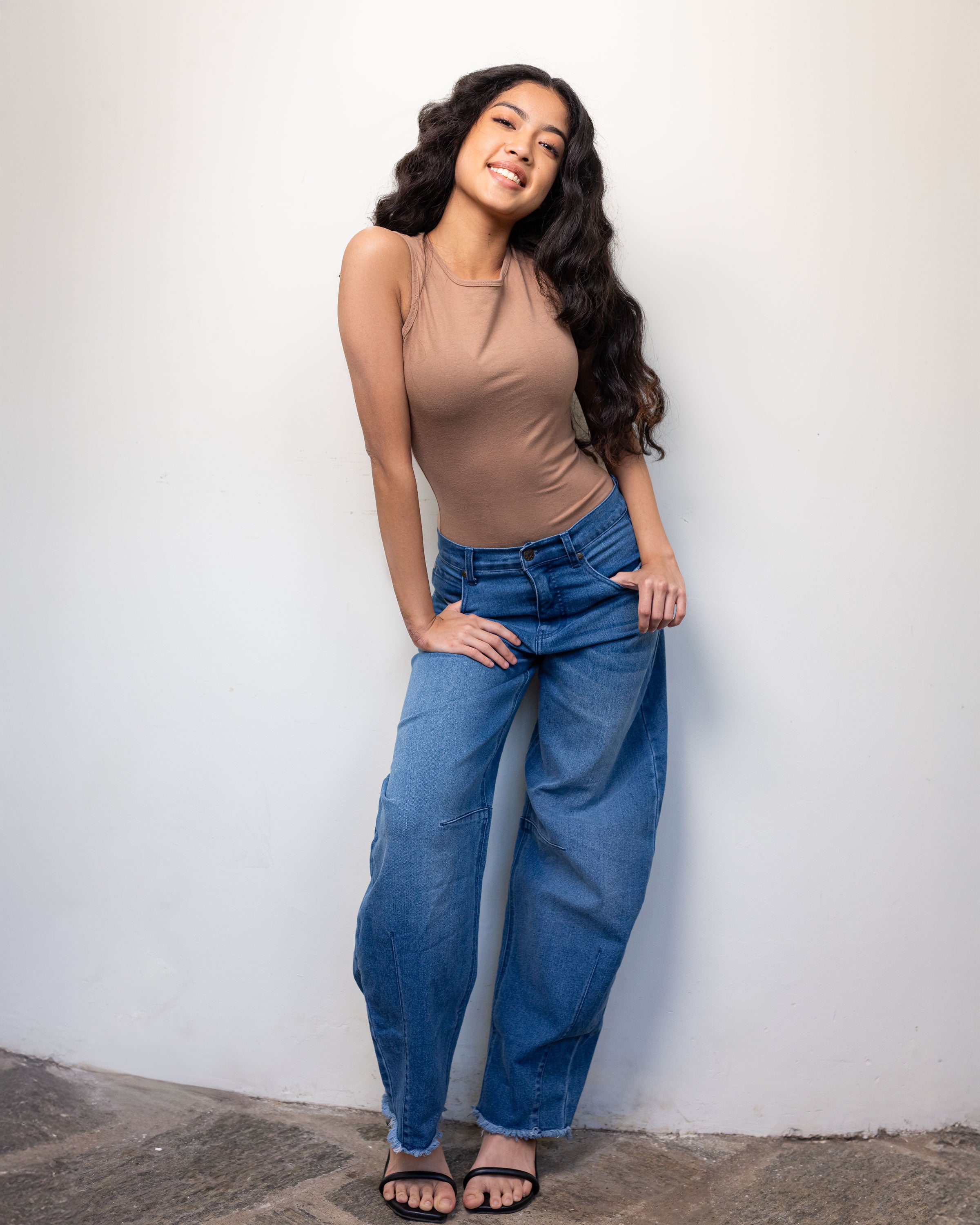 Cali Sleeveless Bodysuit - Beige