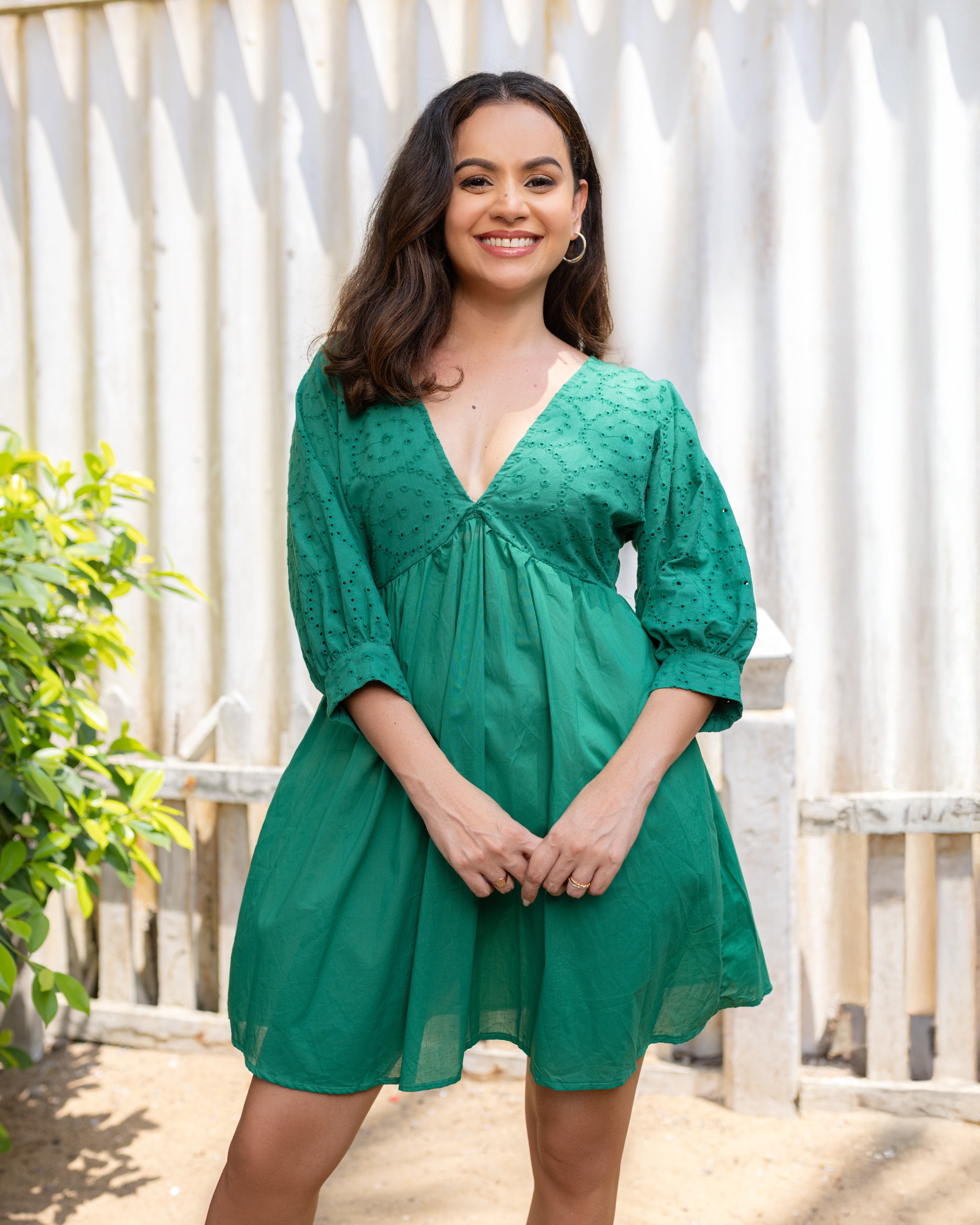 Wildflower Cutlon Mini Dress - Green