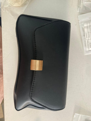 Retro Black Flap Bag with Vintage Knot Detail