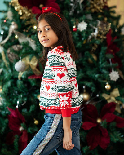 Frosted Whisper Knitted Sweater - Kids