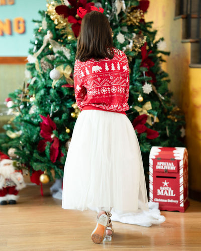 Merry Red Knitted Sweater - Adults