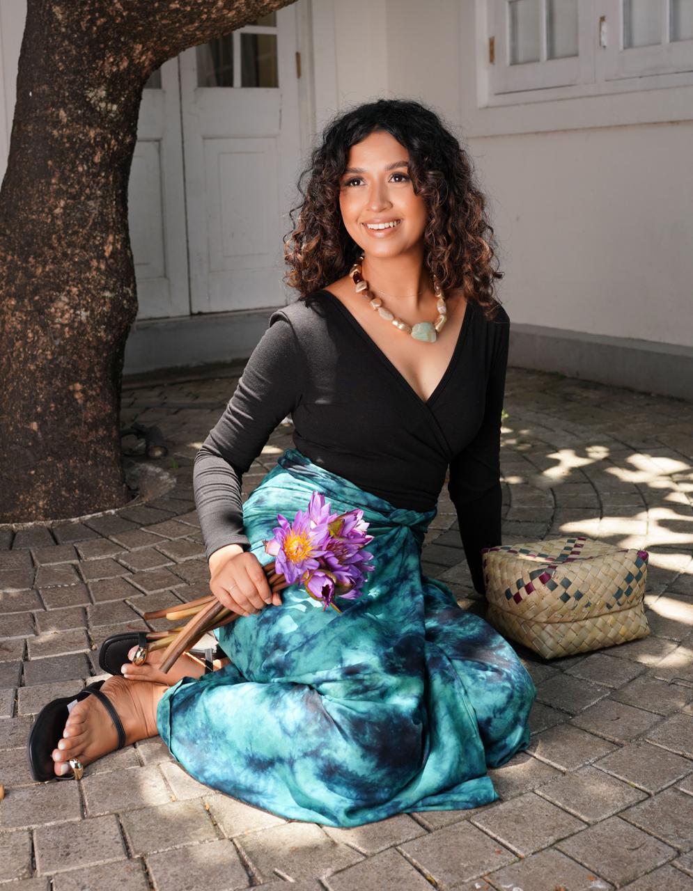 Vichithra Batik Lungi Wrap - Sea Green