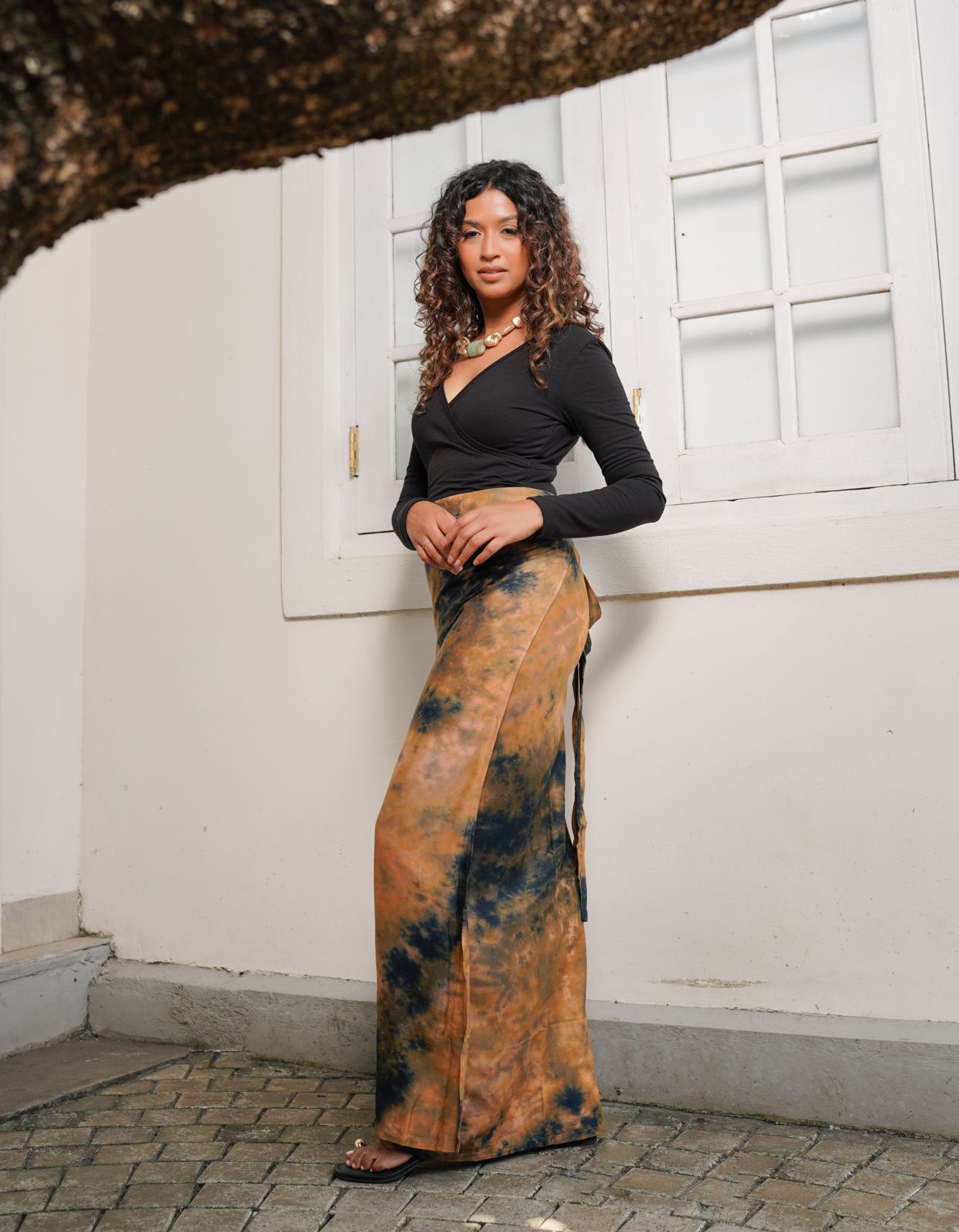 Vichithra Batik Lungi - Earth Tones