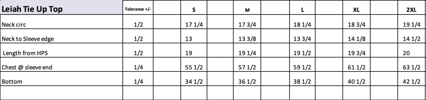 Leiah Tie Up Top -Checked Blue