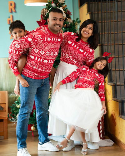 Merry Red Knitted Sweater - Adults