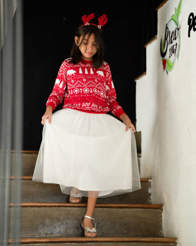 Merry Red Knitted Sweater - Kids