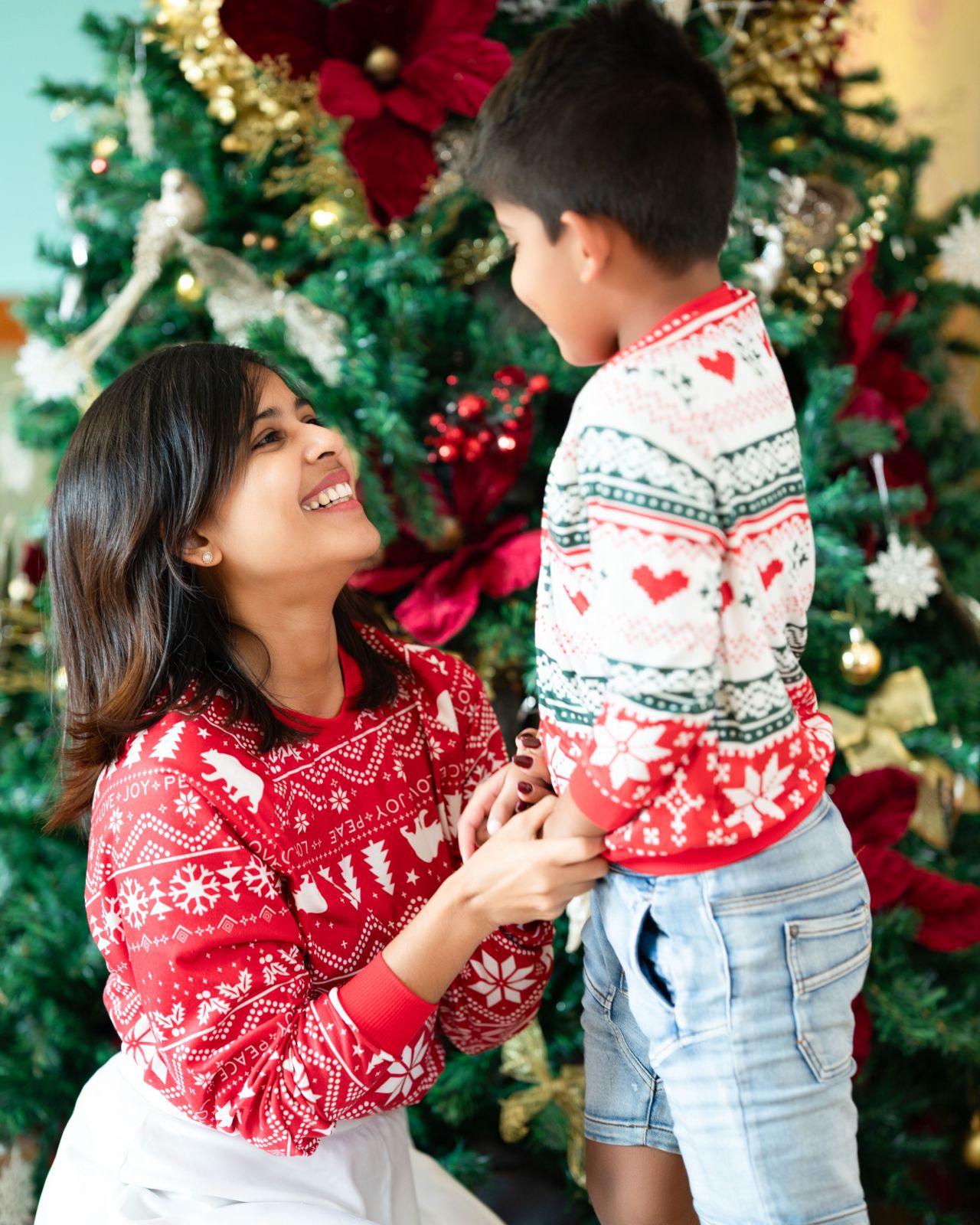 Merry Red Knitted Sweater - Adults