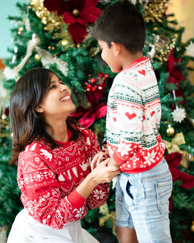 Merry Red Knitted Sweater - Adults