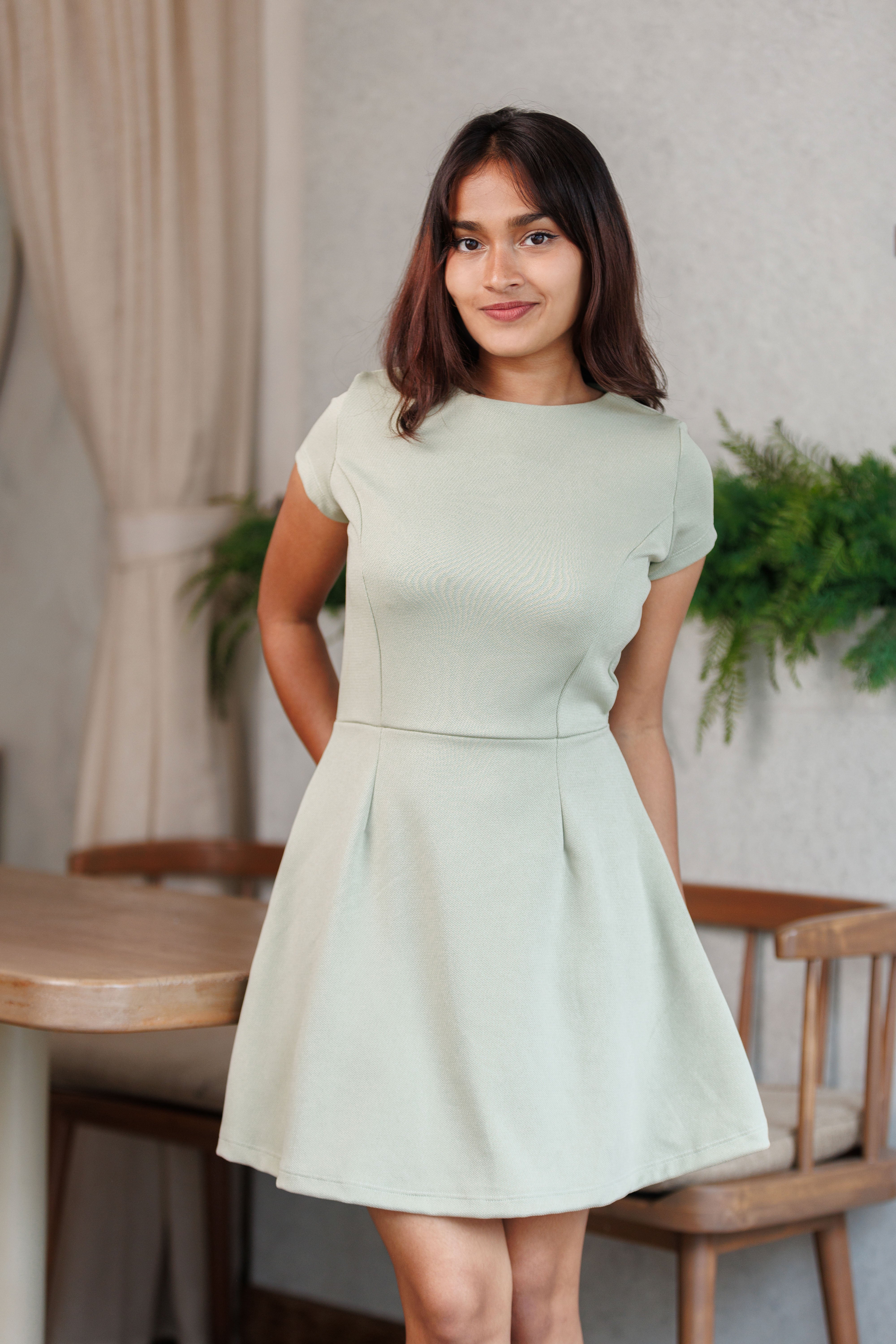 Adalyn Knitted Mini Dress - Mint