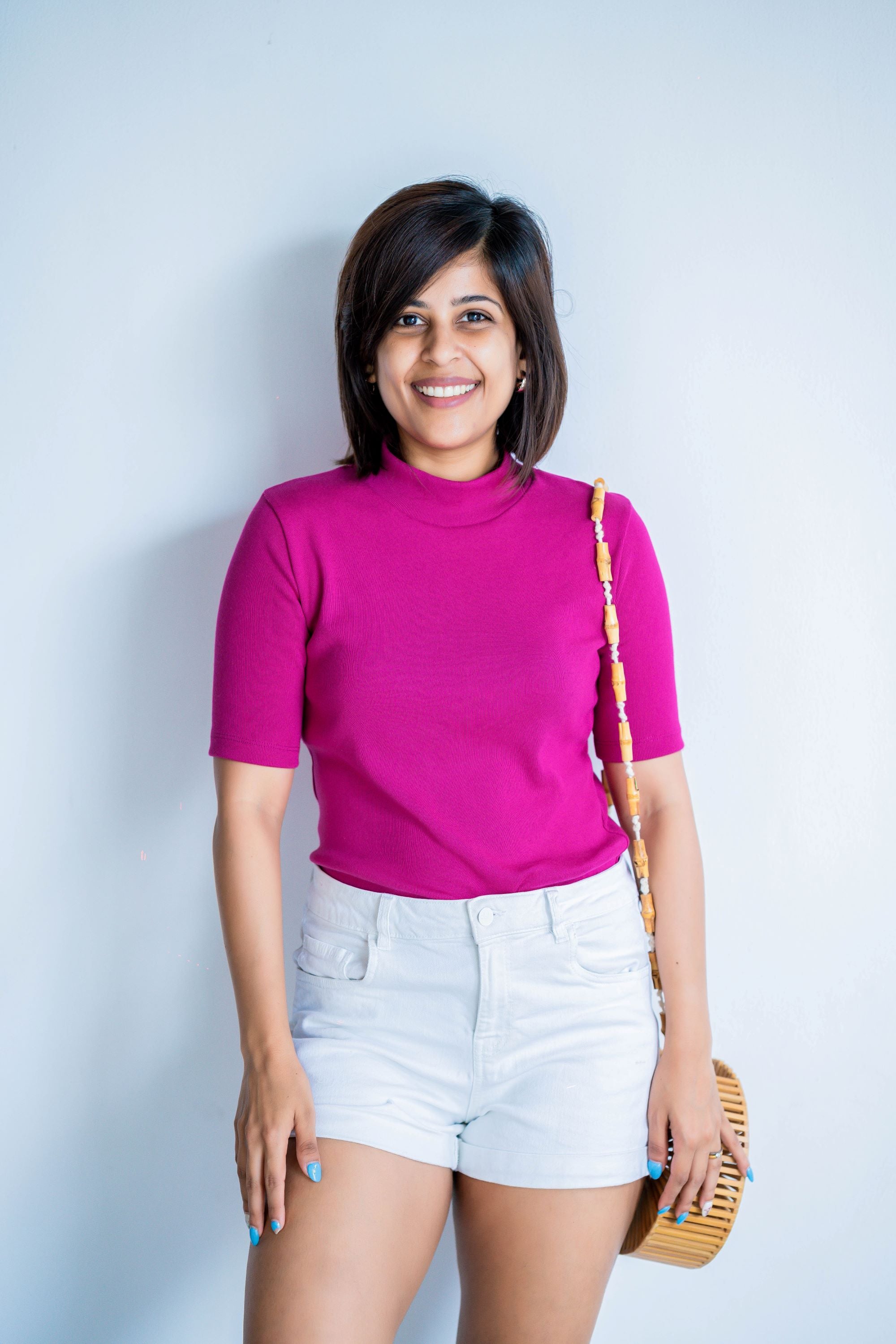 Clara High Neck Ribbed Top