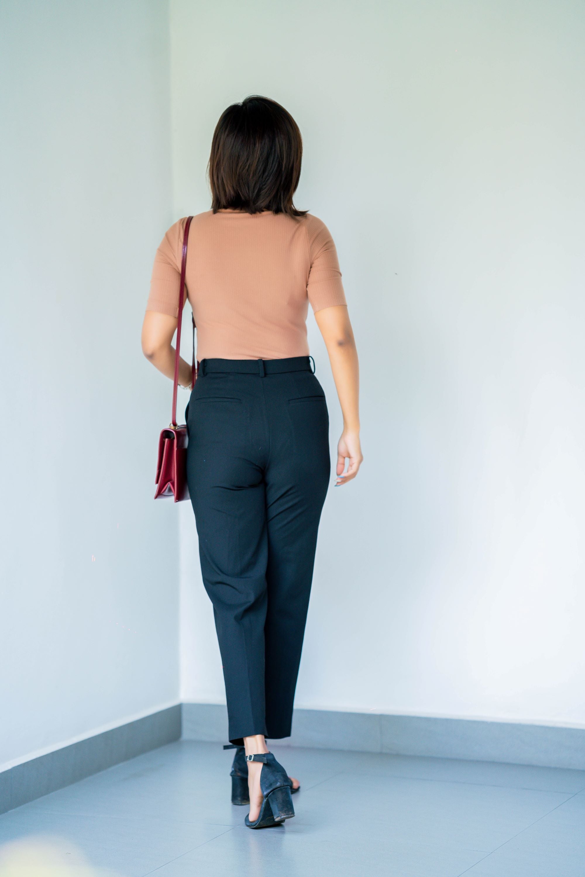 Clara High Neck Ribbed Top