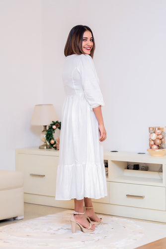 Audrey Midi Dress- White
