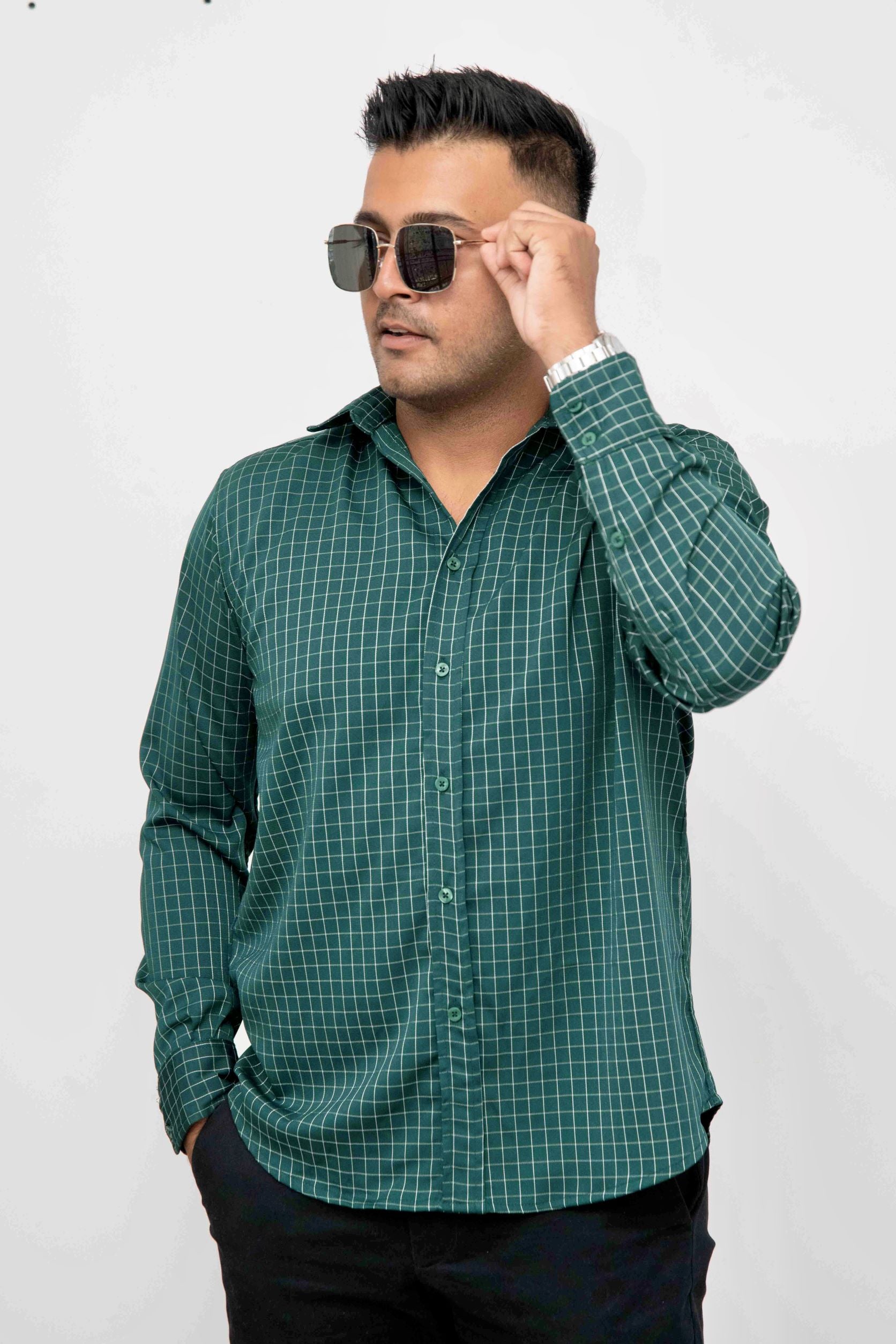 Liam Plaid Shirt Green