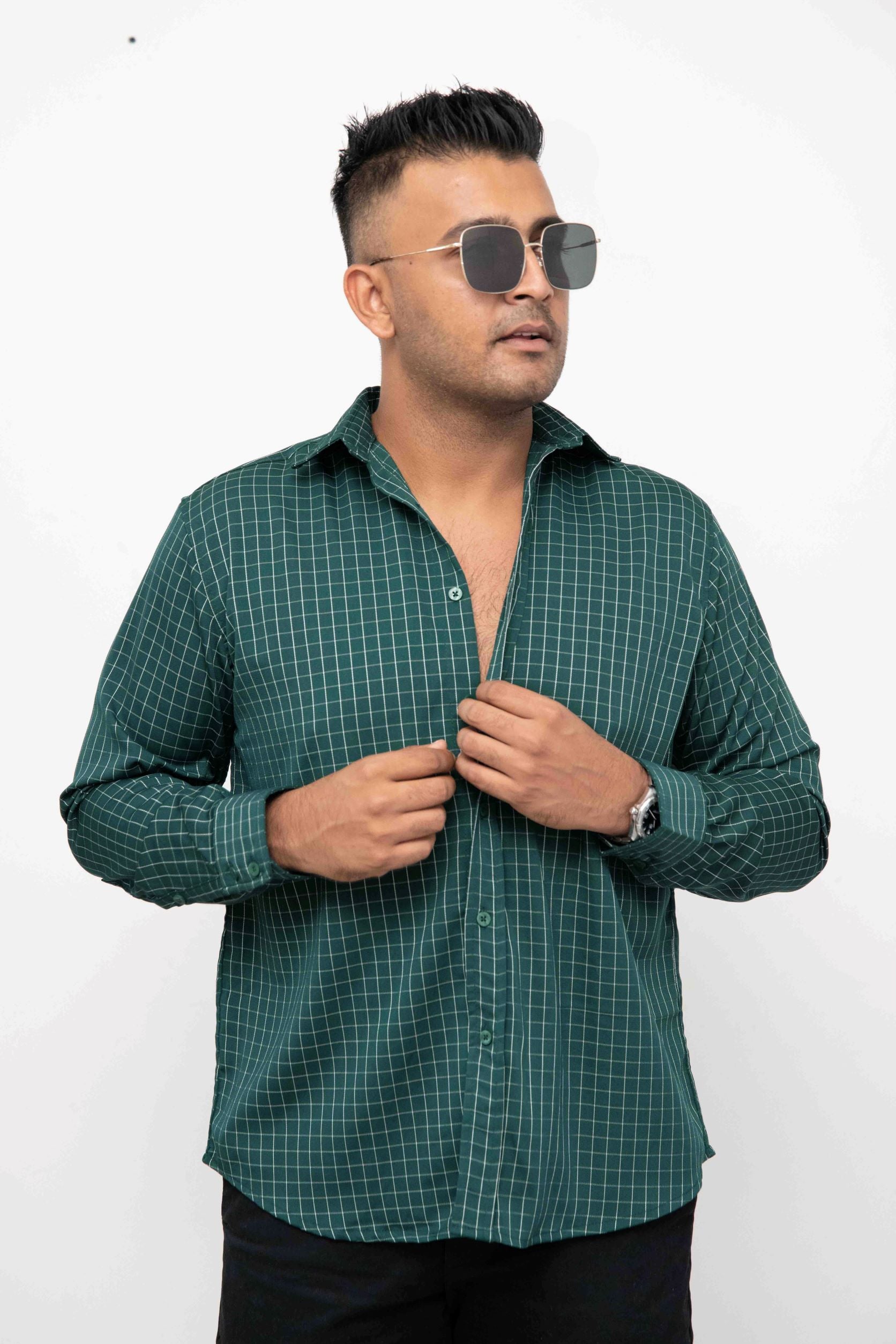 Liam Plaid Shirt Green