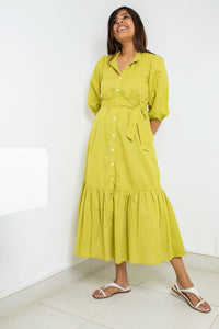 Meadow Mingle Maxi Dress- Lemon